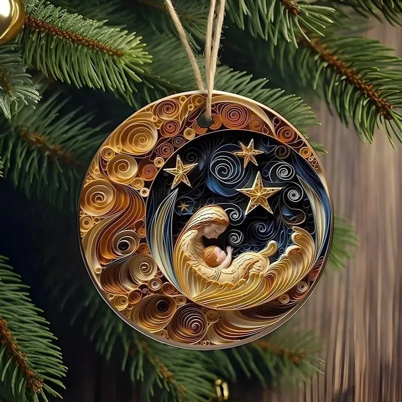 Flat Quilling Christmas Ornaments