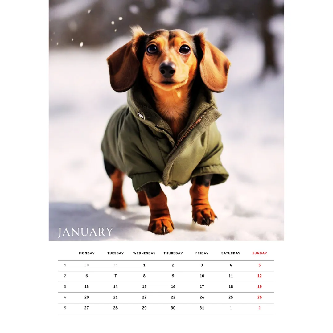 🦴🐶2025 Dachshund Wall Calendar