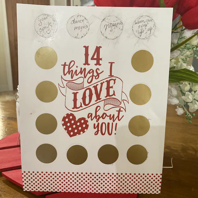 💌Valentine's Scratch Off Advent "14 things I love about you!"