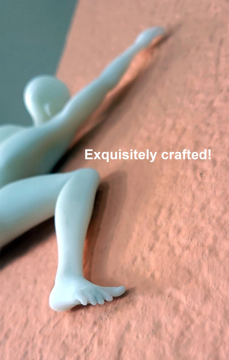 Unique Climber Sculpture  Wall Decor