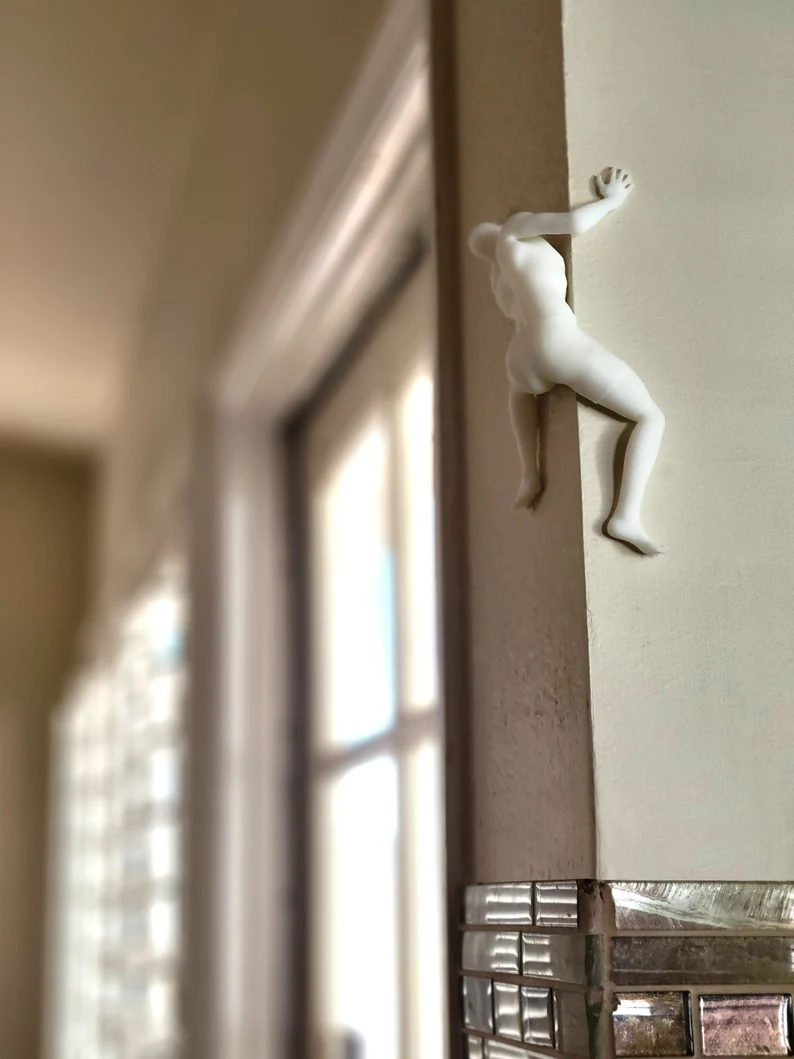 Unique Climber Sculpture  Wall Decor