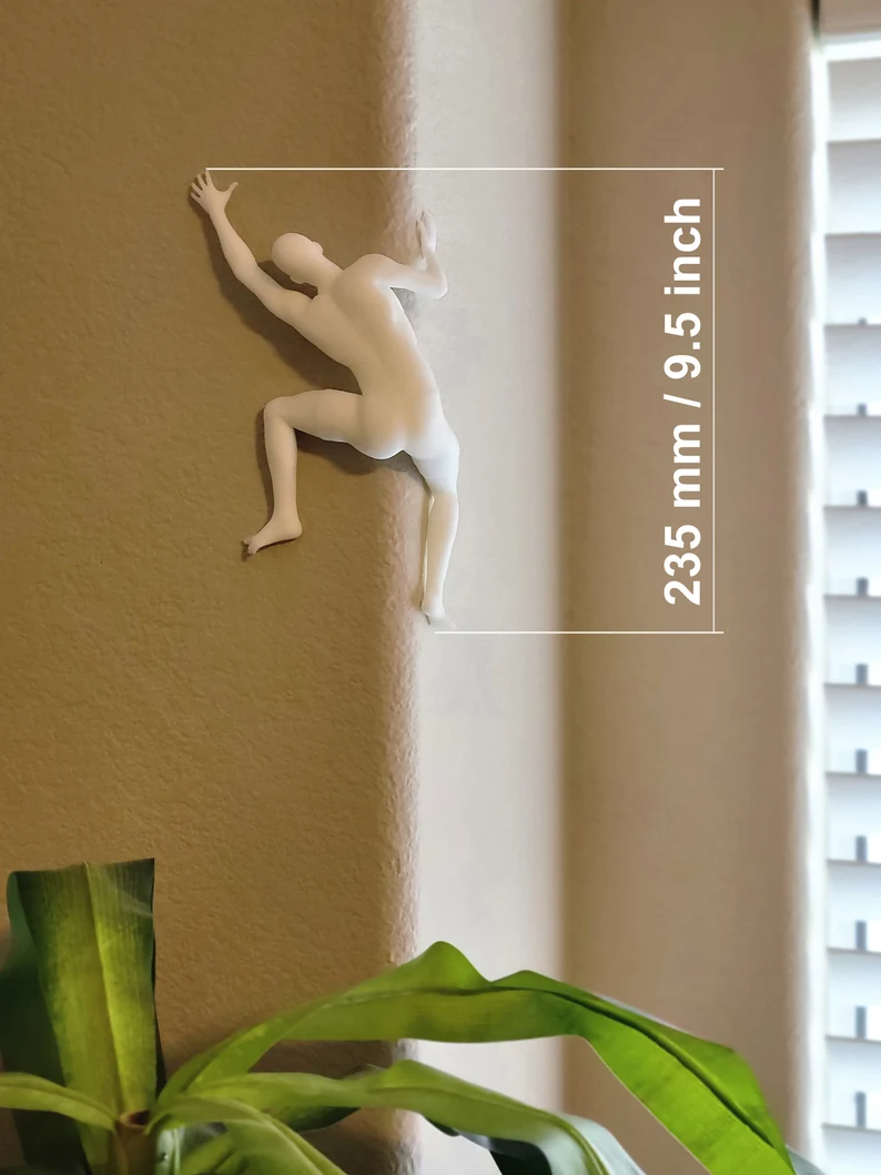 Unique Climber Sculpture  Wall Decor