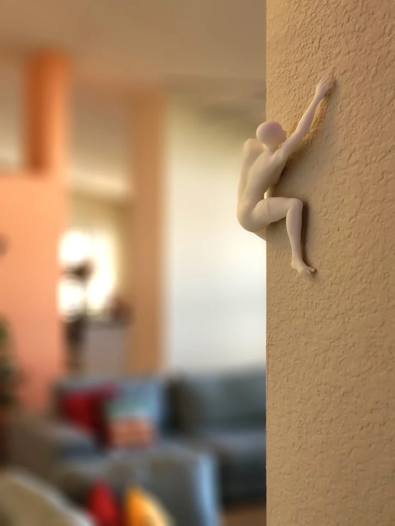Unique Climber Sculpture  Wall Decor