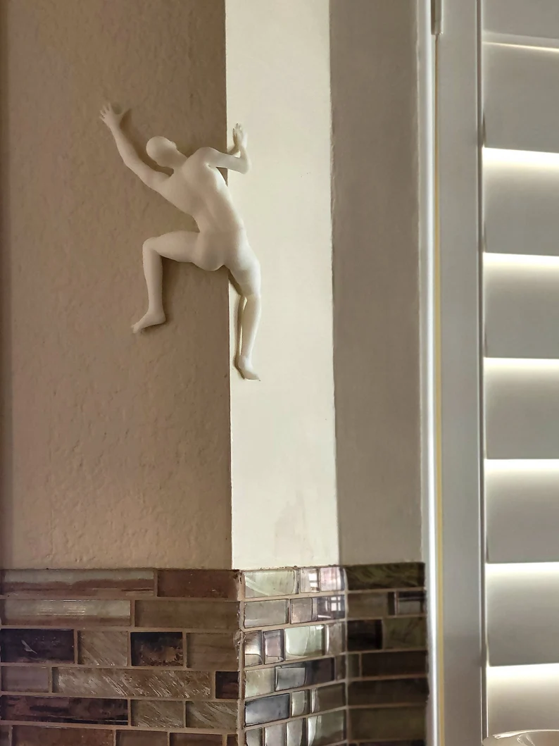 Unique Climber Sculpture  Wall Decor