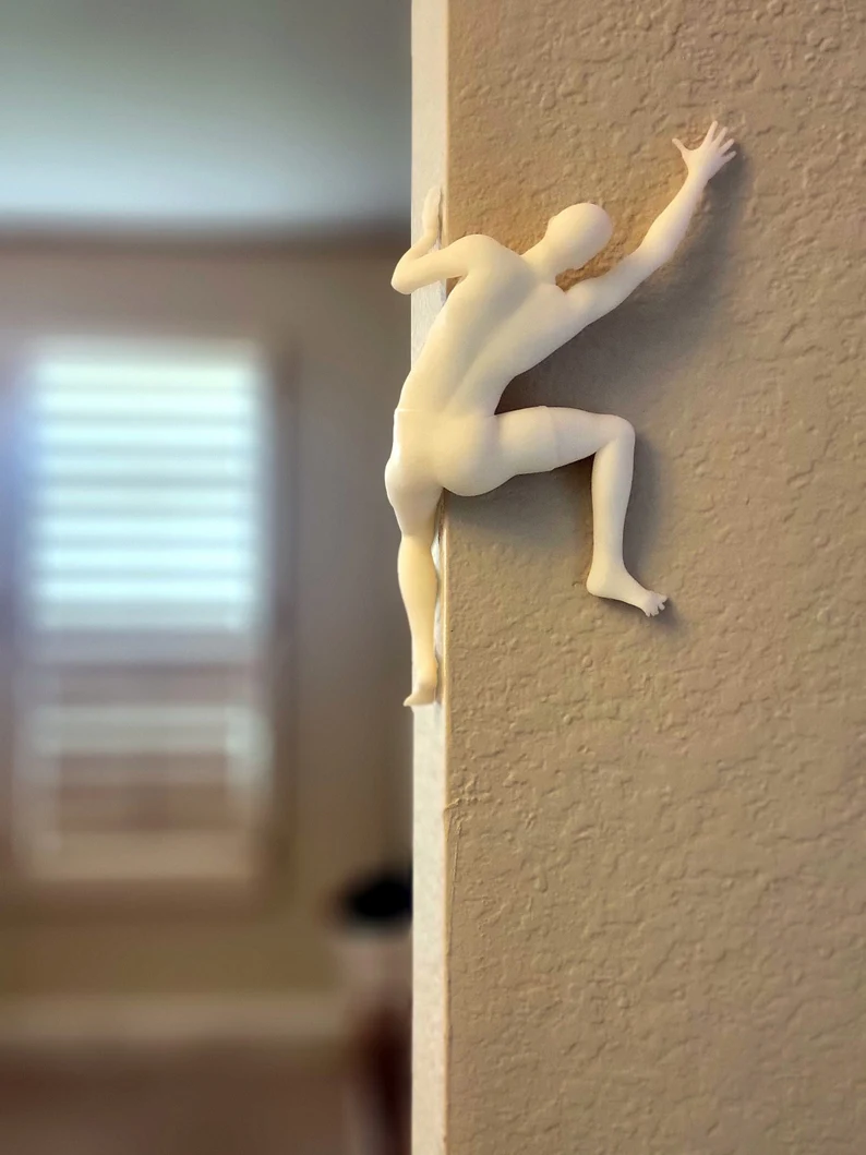 Unique Climber Sculpture  Wall Decor