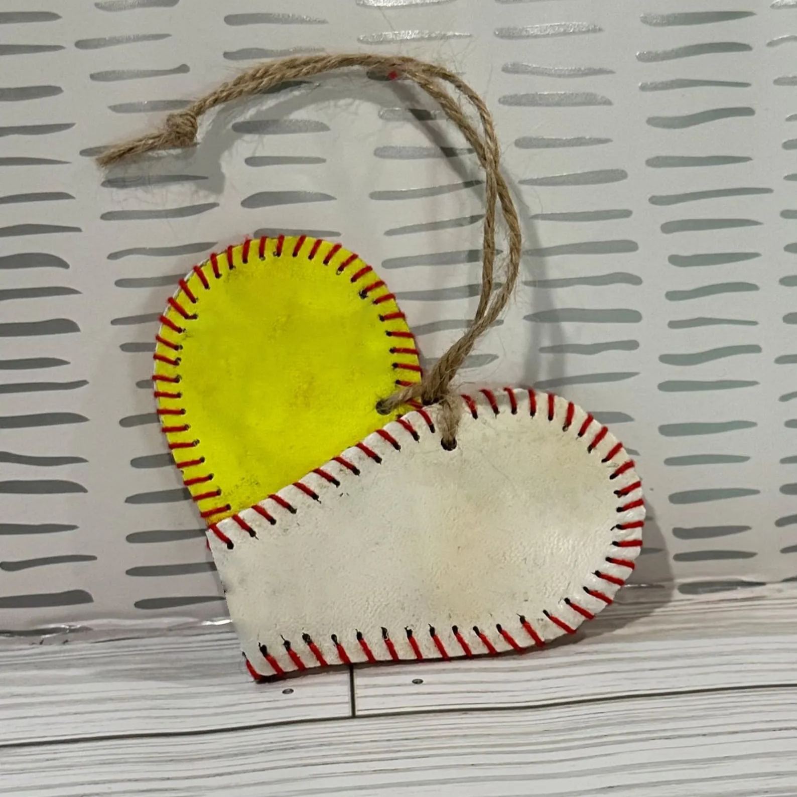Vintage Baseball Heart