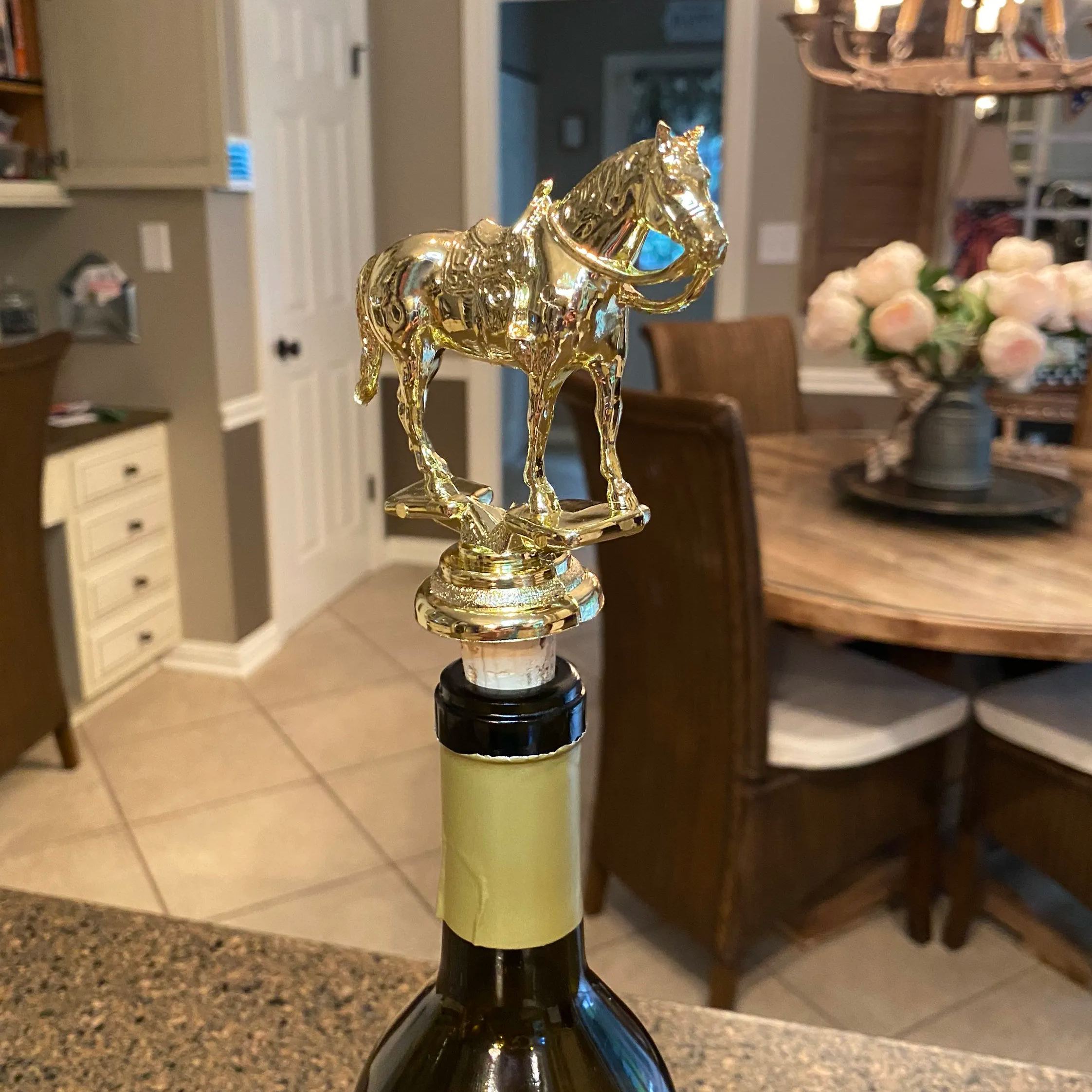 Equestrian Wine Topper: A Stylish Accessory for Horse Lovers