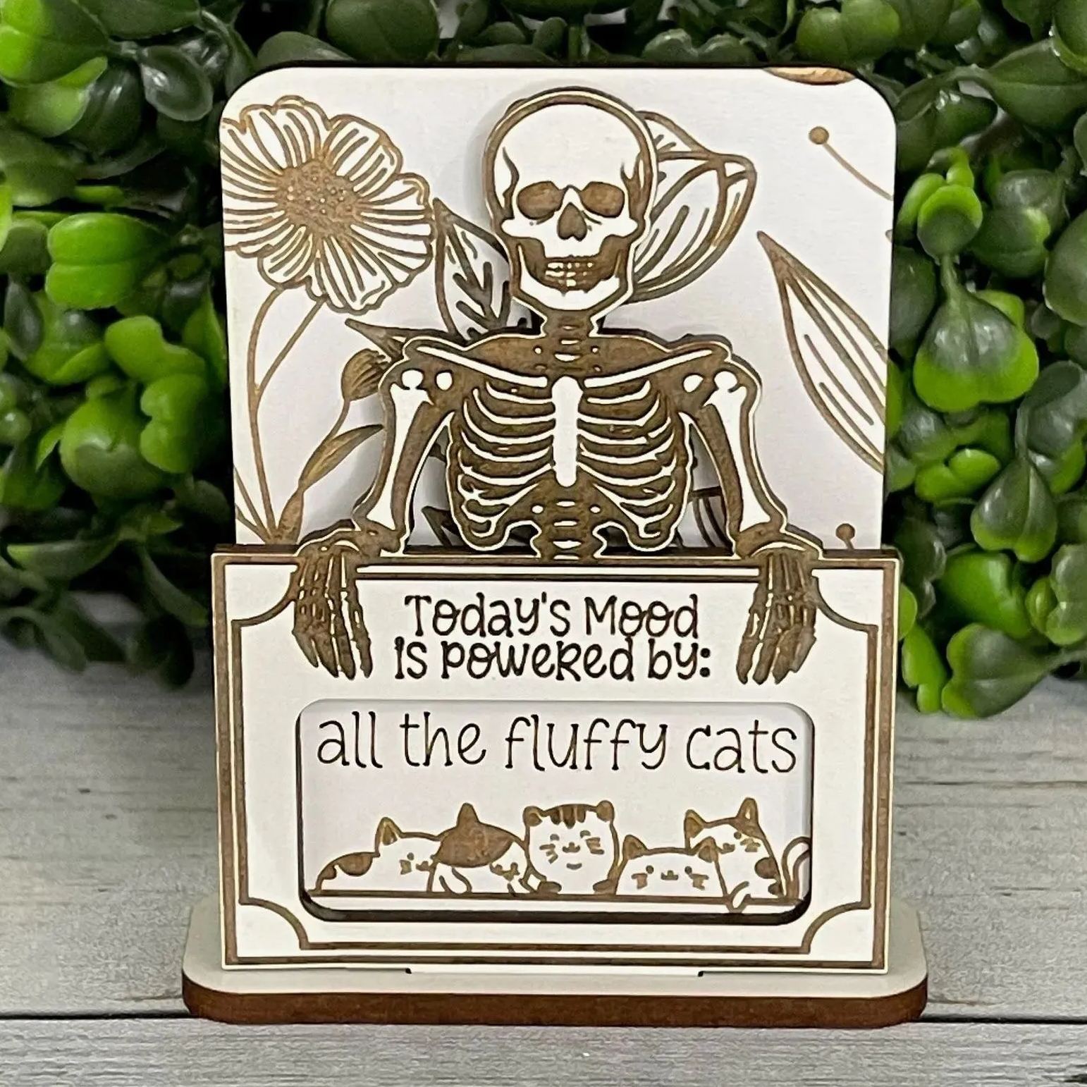 🔥Hot Sale 50% Off🔥Black Humor Desktop Wood Slice Ornament😈