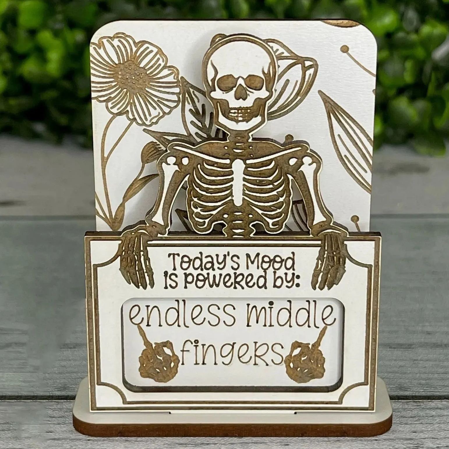 🔥Hot Sale 50% Off🔥Black Humor Desktop Wood Slice Ornament😈