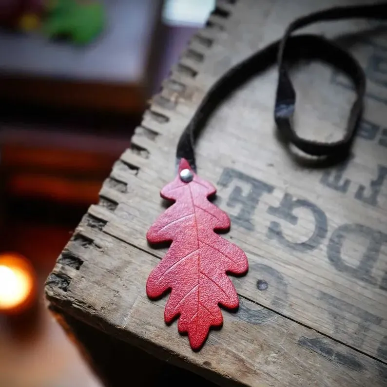 Handmade Leather Leaf Bookmark - Unique Botanical Gift Ideas For A Reader