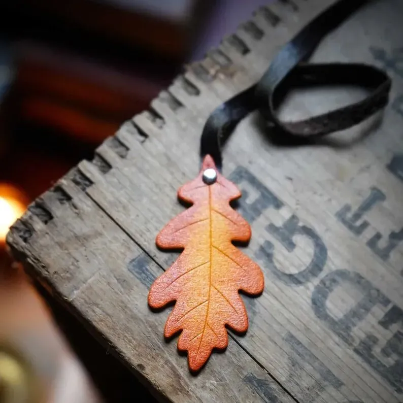 Handmade Leather Leaf Bookmark - Unique Botanical Gift Ideas For A Reader