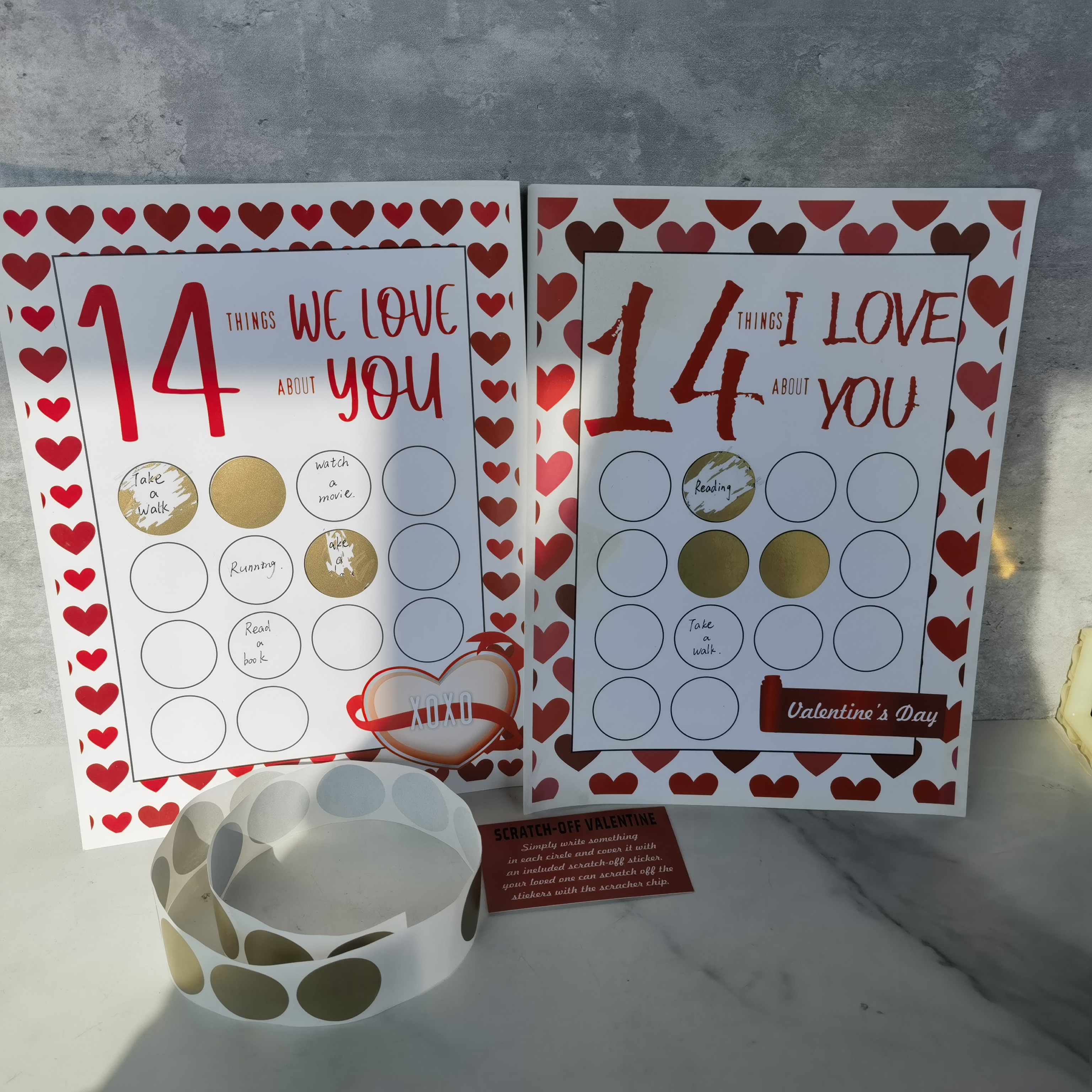 💕Valentine Scratch Off Print - 14 Things I Love About You