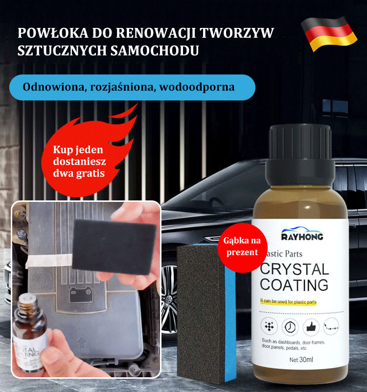 Powłoka do renowacji tworzyw sztucznych samochodu