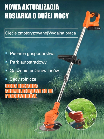  【Silnik w całości wykonany z miedzi】 Przenośna kosiarka ręczna. 👍3 minuty wystarczają na wycięcie 100 m² chwastów