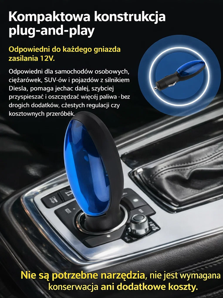 【Zużycie paliwa zmniejszone o 50%】Oszczędzaj paliwo. Podłącz i korzystaj. Samochodowy oszczędzacz paliwa