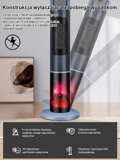  ⚡️【Nagrzewanie w 1 sekundę】 Trójstopniowy, regulowany grzejnik z płomieniem 3D o dużej powierzchni! 🔊 Zużywa tylko 1 kWh energii elektrycznej przez 12 godzin. Ogrzewa do 200 m² w 5 minut.
