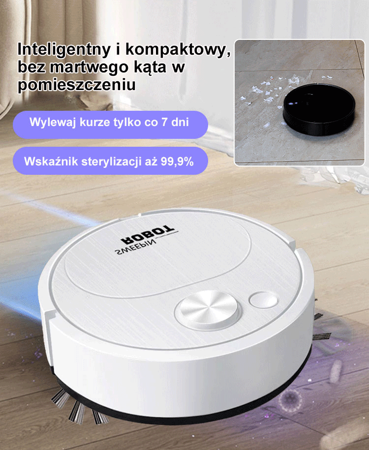 W pełni automatyczny inteligentny robot zamiatający