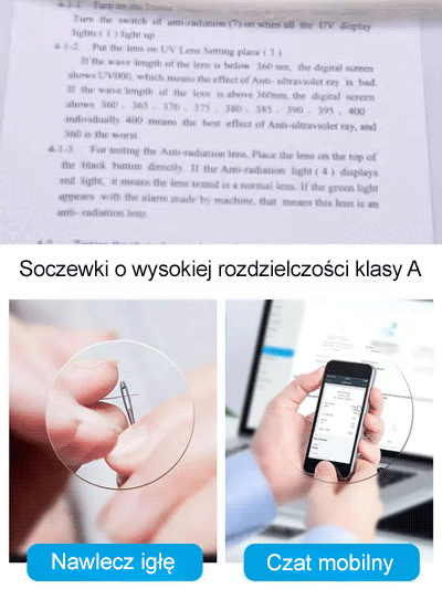 【14dniowy okres próbny za darmo】Automatyczne okulary do czytania z funkcją powiększania i filtrem światła niebieskiego