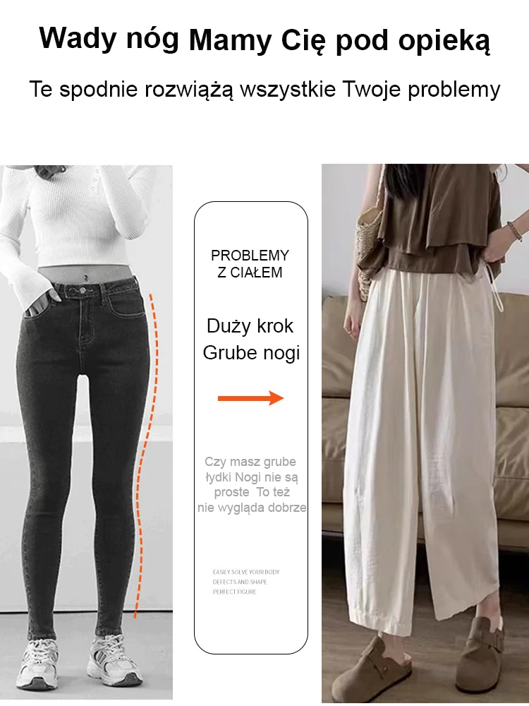 Damskie spodnie typu „lazy carrot” z wysokim stanem