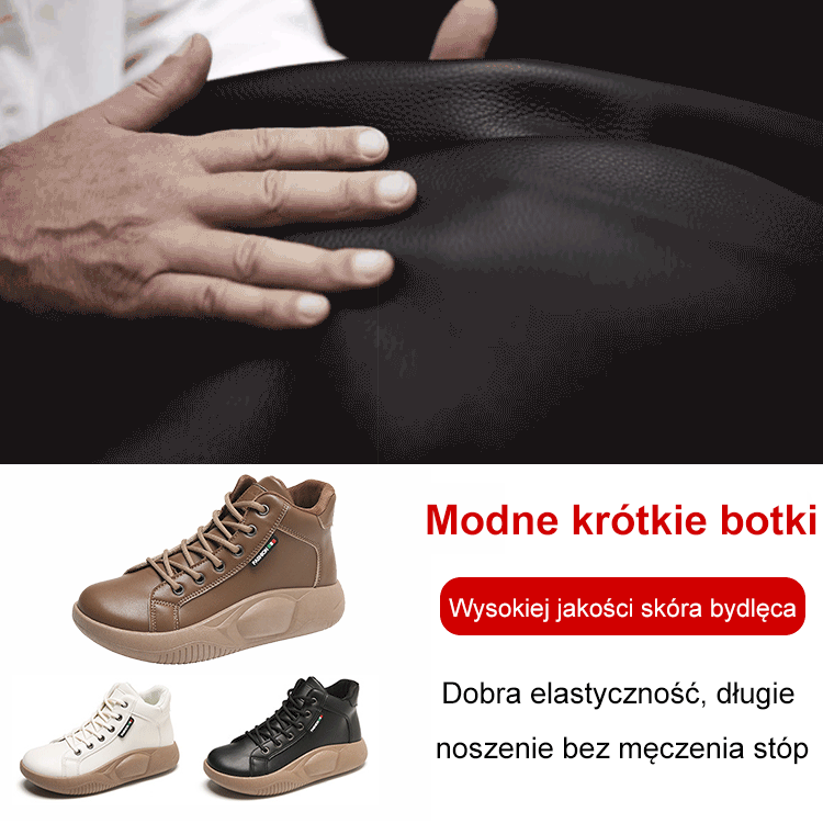 Krótkie botki z wysoką cholewką