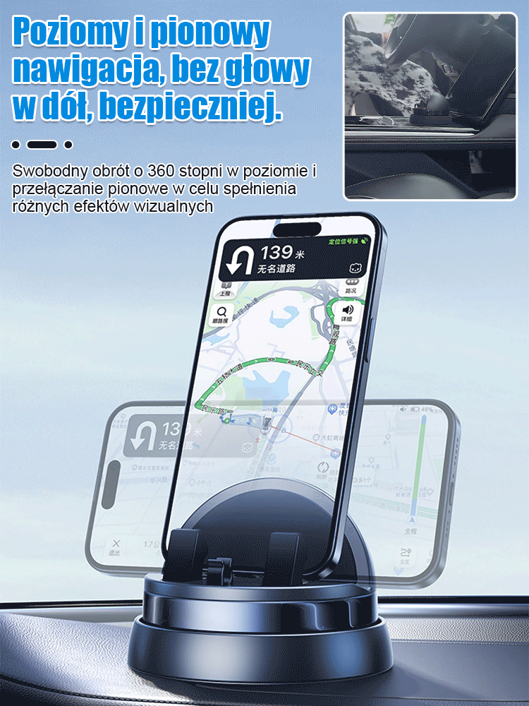 Samochodowy uchwyt na telefon komórkowy z nawigacją