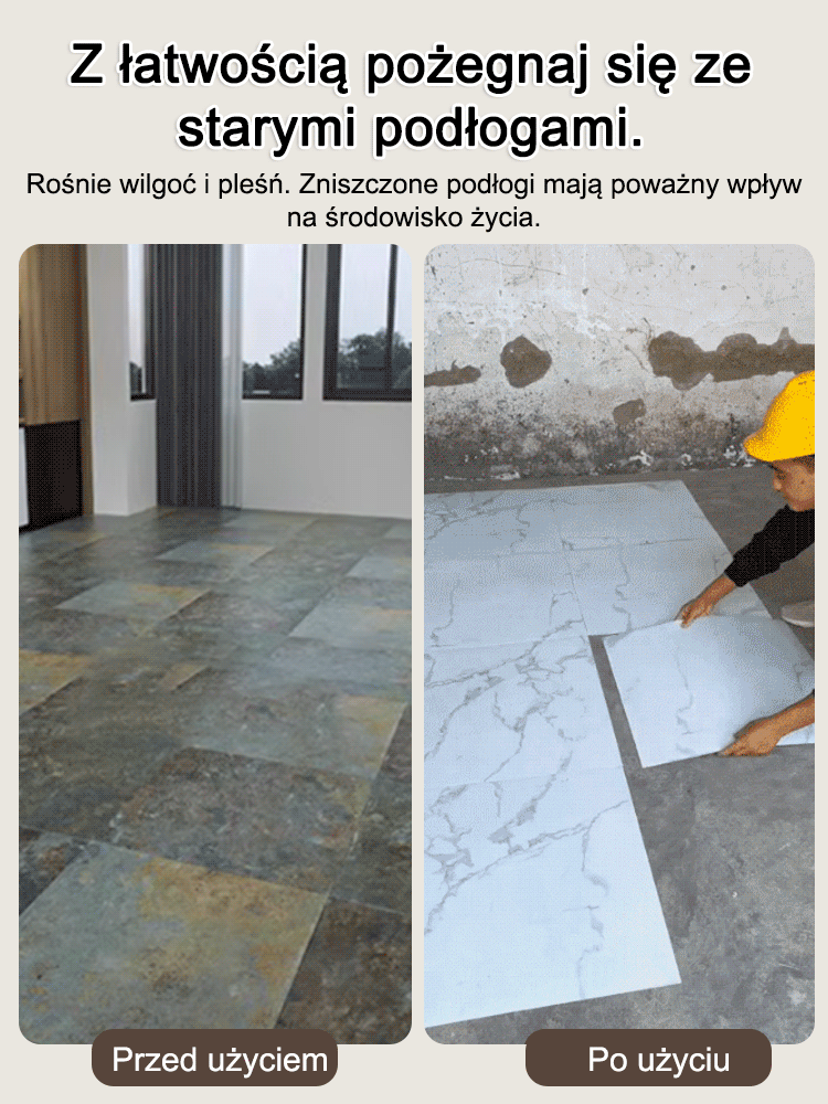 Naklejki podłogowe i ścienne z imitacją płytek 30*30