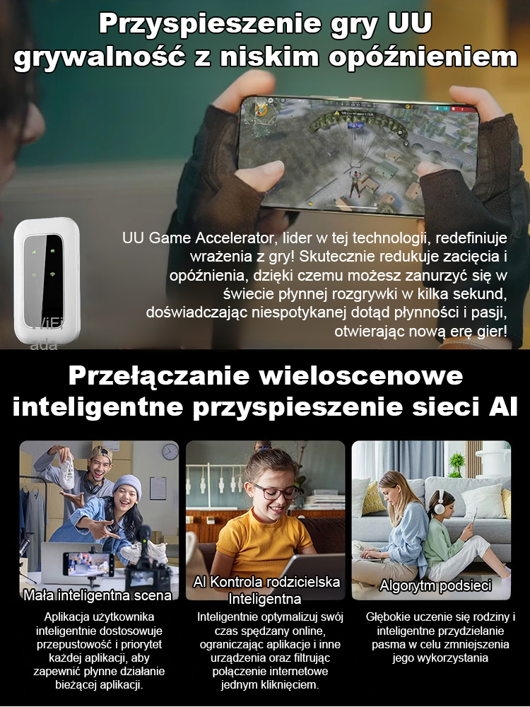 【Włącz i korzystaj, za darmo na zawsze】🌐 Uniwersalne, przenośne Wi-Fi. Idealne w podróży lub na kempingu.