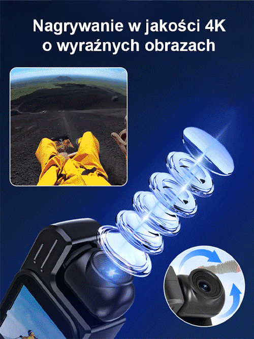 【Kieszonkowy mały aparat】 Przenośny rejestrator z ekranem