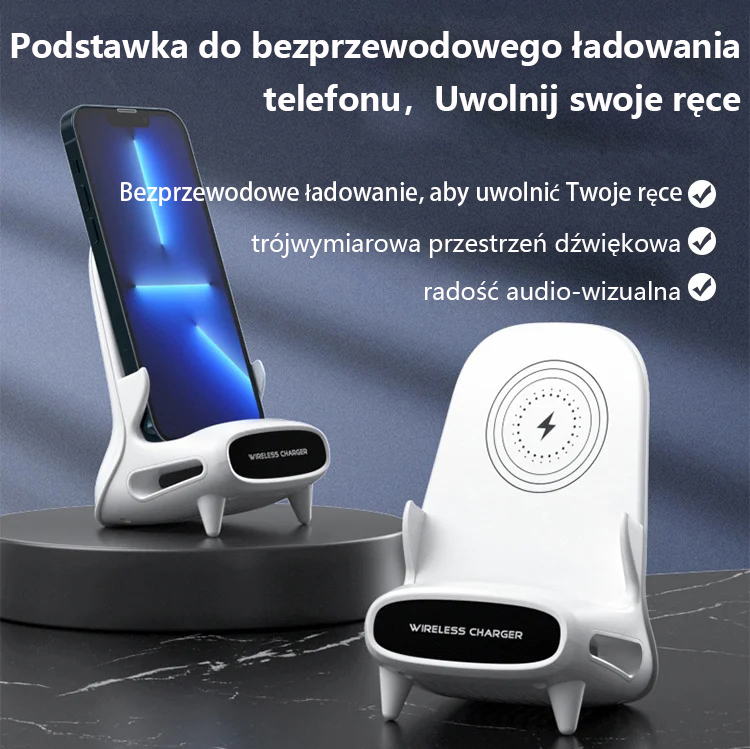 📣【Telefon można naładować do pełna w 10 minut】Bezprzewodowe szybkie ładowanie, inteligentne rozpoznawanie, pasuje do wszystkich modeli telefonów