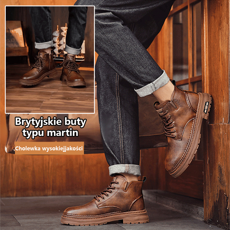 【Męskie buty Martin w stylu brytyjskim.】🙋‍♂️Klasyczny i wszechstronny design idealnie sprawdzi się na każdą okazję.