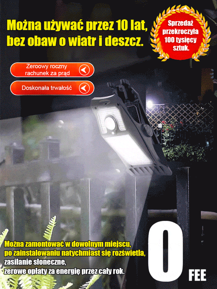 Inteligentna indukcyjna lampa solarna