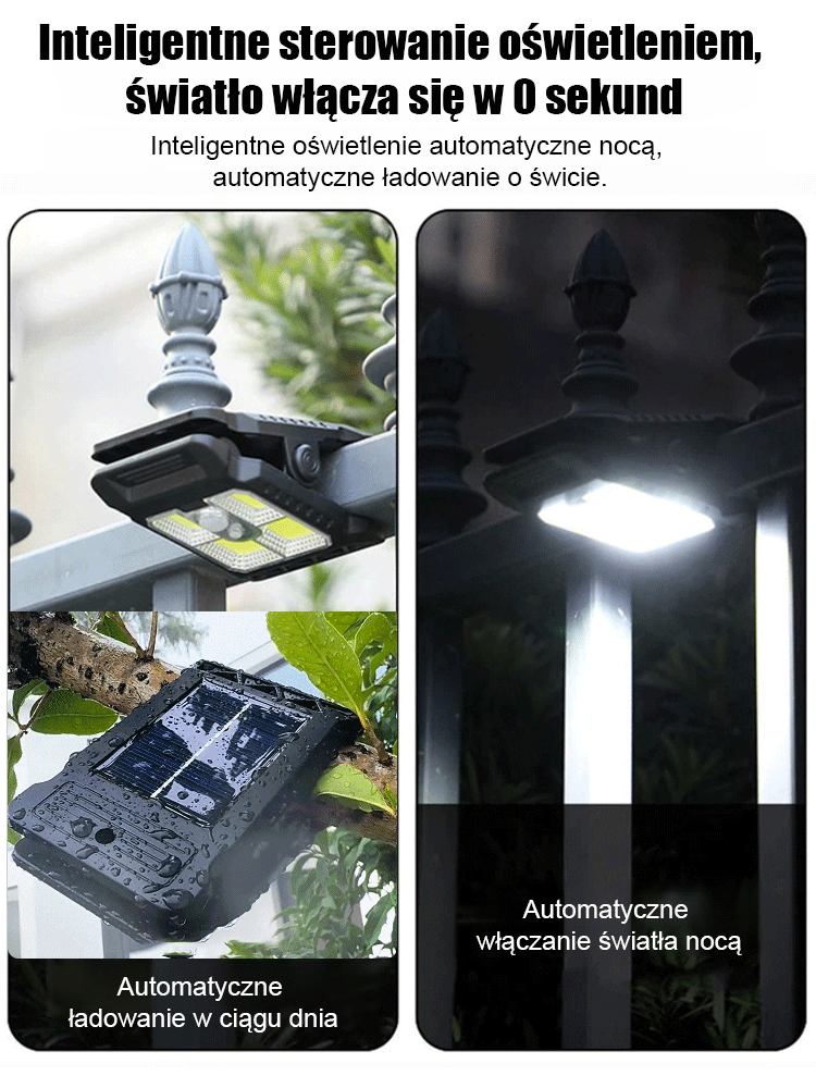 Inteligentna indukcyjna lampa solarna
