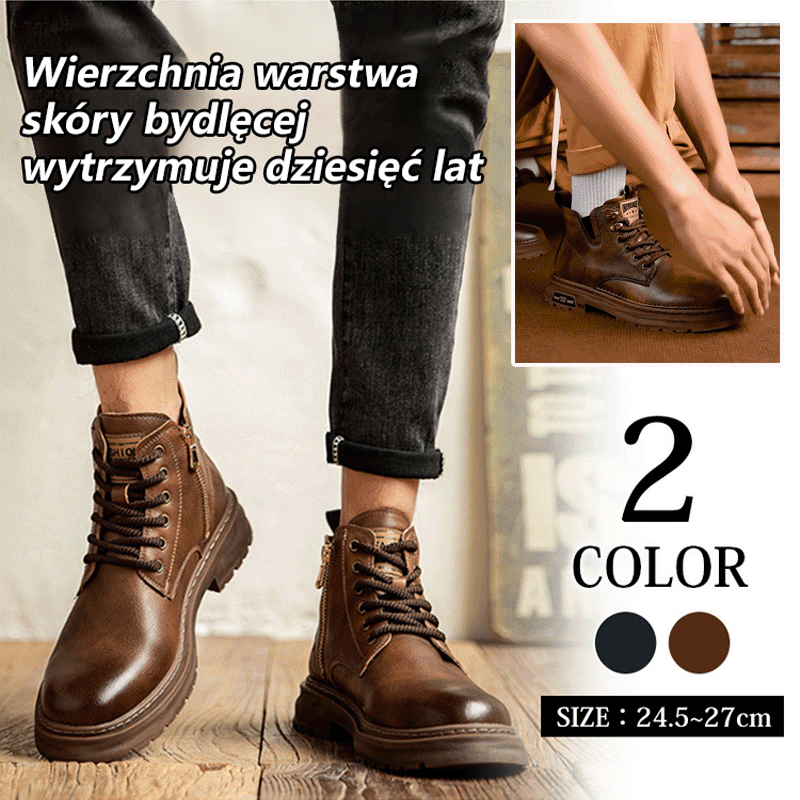 【Męskie buty Martin w stylu brytyjskim.】🙋‍♂️Klasyczny i wszechstronny design idealnie sprawdzi się na każdą okazję.