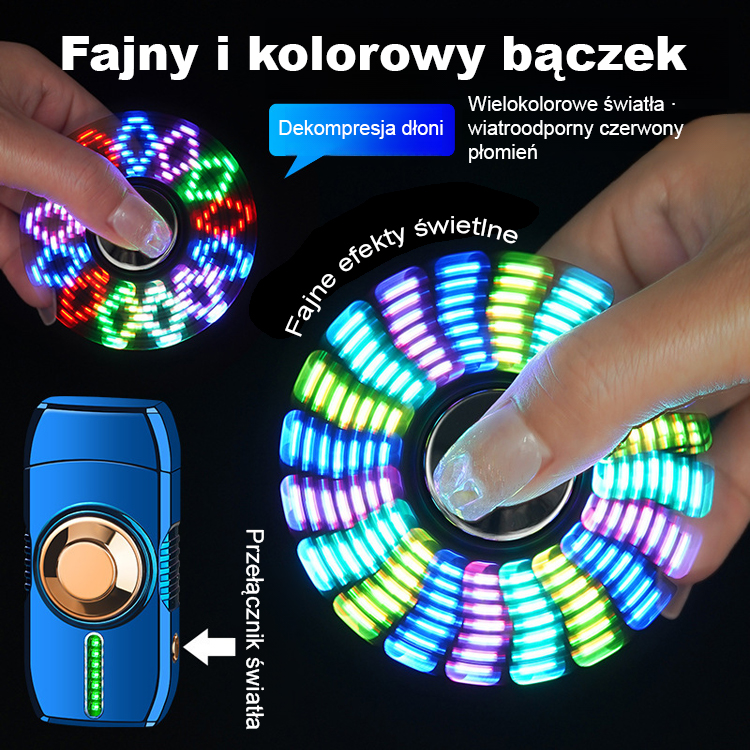 【Bezpłatna wersja próbna】【Wielokolorowe Efekty Świetlne】Metaliczna Inteligentna Zapalniczka Sterowana Głosem