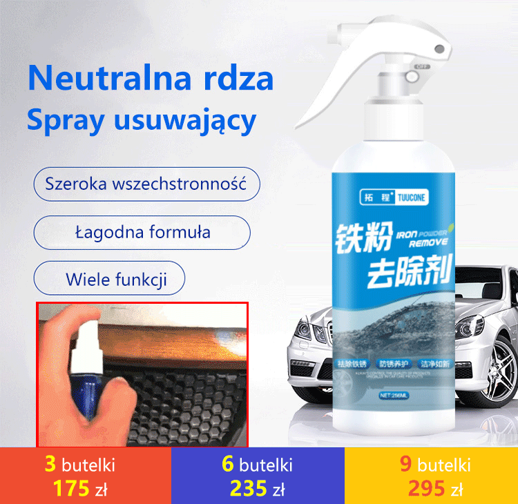 Neutralny spray do usuwania rdzy