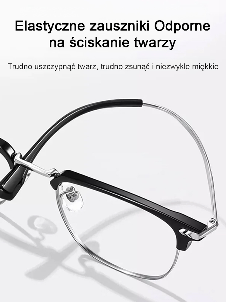 【14dniowy okres próbny za darmo】Automatyczne okulary do czytania z funkcją powiększania i filtrem światła niebieskiego