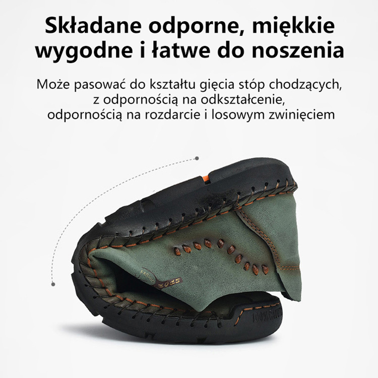 Niskie buty ręcznie robione skórzane