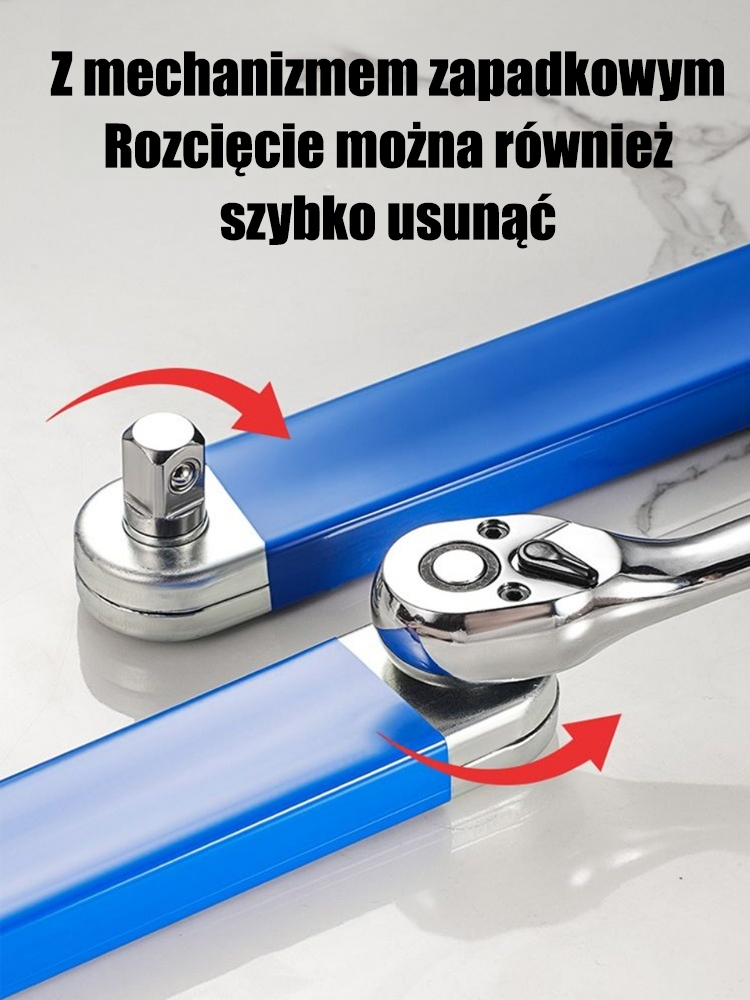 Wielofunkcyjny klucz przedłużający z grzechotką