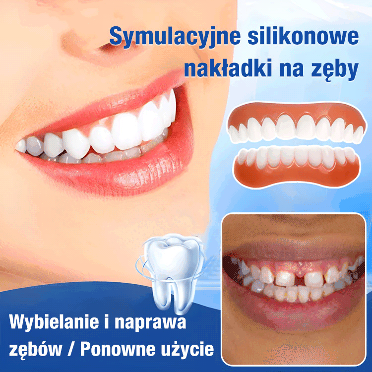 Symulacyjne silikonowe nakładki na zęby