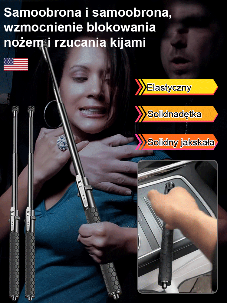 Samogasnąca pałka dla bezpieczeństwa i ochrony