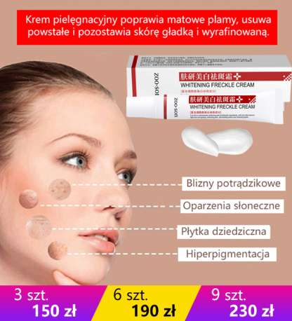 Krem wybielający piegi