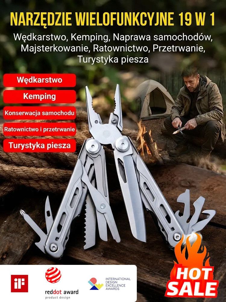 19-w-1 Wielofunkcyjne Kombinerki Survivalowe na Zewnątrz