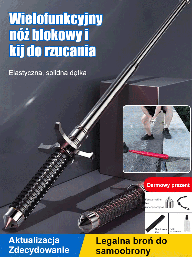 Wielofunkcyjny teleskopowy kij do wędrówek na świeżym powietrzu