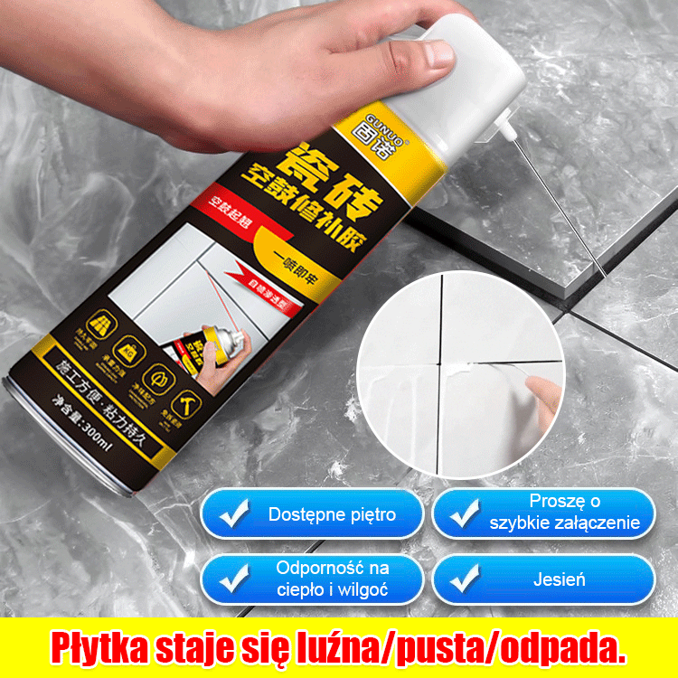 🏠Najnowsza technologia kleju ceramicznego! 👉Specjalnie do naprawy odpadających i pustych płytek!