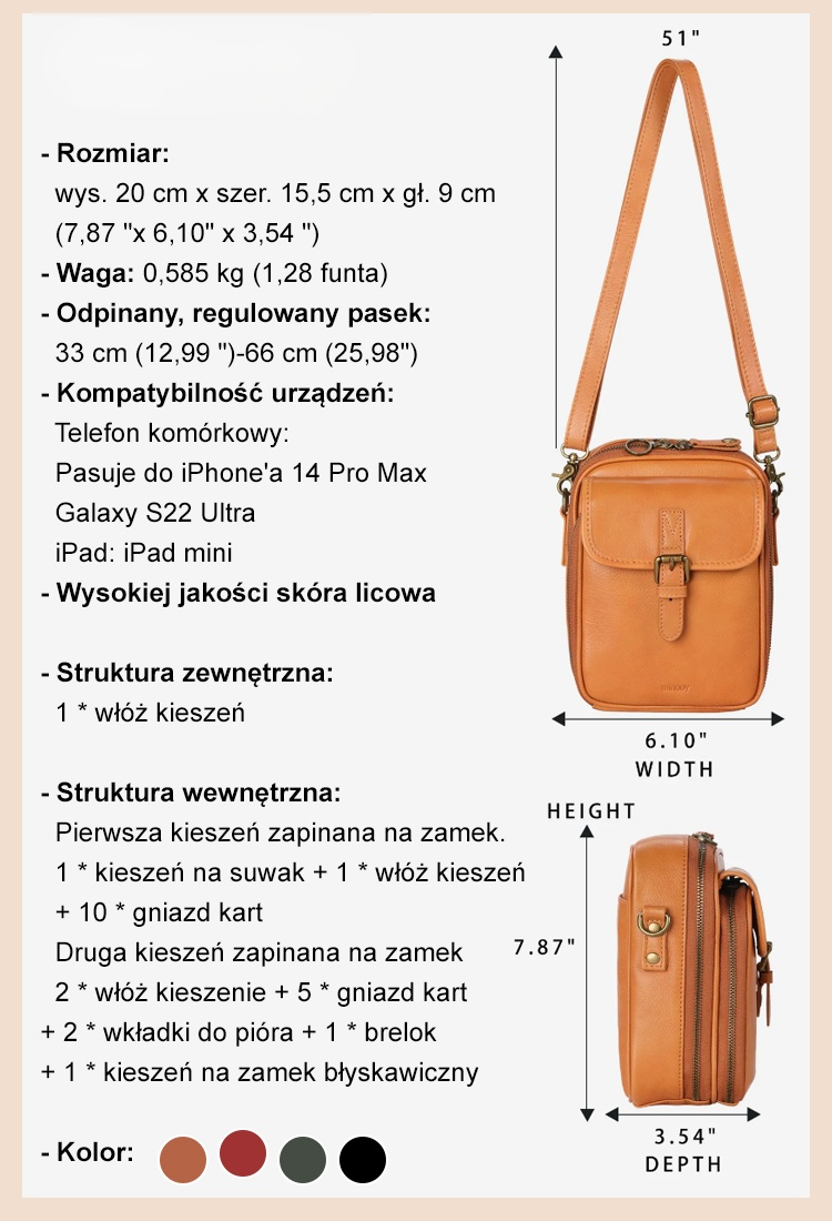 【Koniec z Bałaganem!】Vintage dwuwarstwowa torebka listonoszka o dużej pojemności.👛 Ultra Pojemna, Perfekcyjnie Zorganizowana!