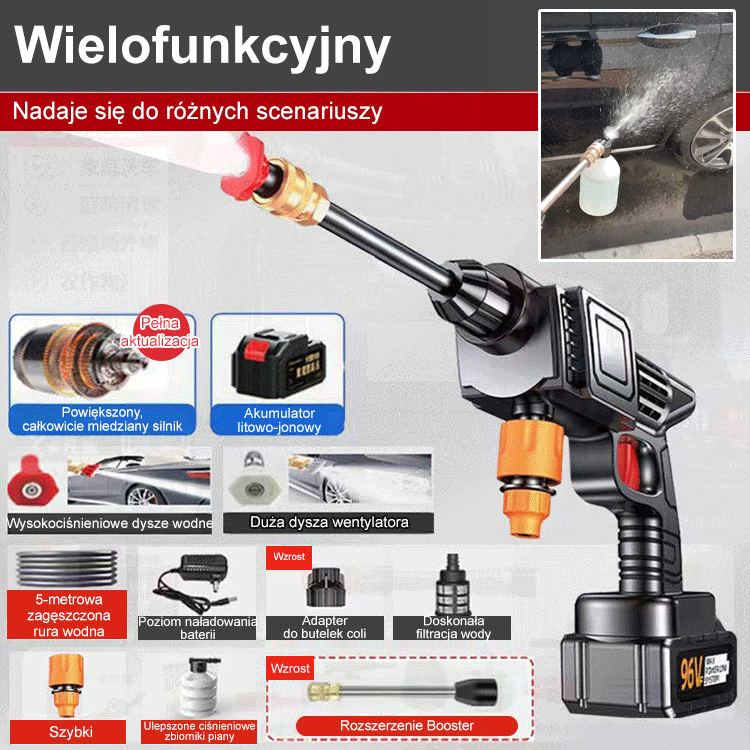 Hitowy wielofunkcyjny elektryczny pistolet na wodę do użytku domowego