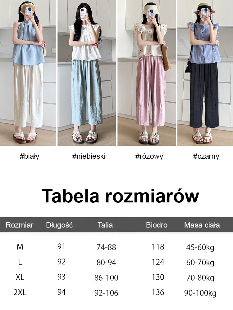 Damskie spodnie typu „lazy carrot” z wysokim stanem