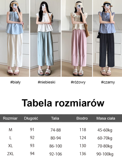 Damskie spodnie typu „lazy carrot” z wysokim stanem