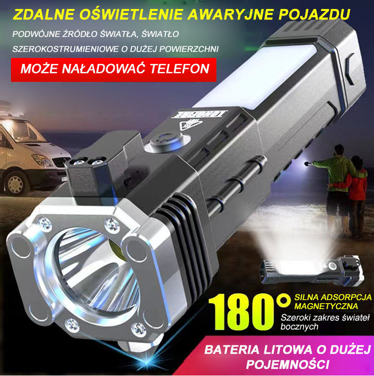 Wielofunkcyjna latarka COB