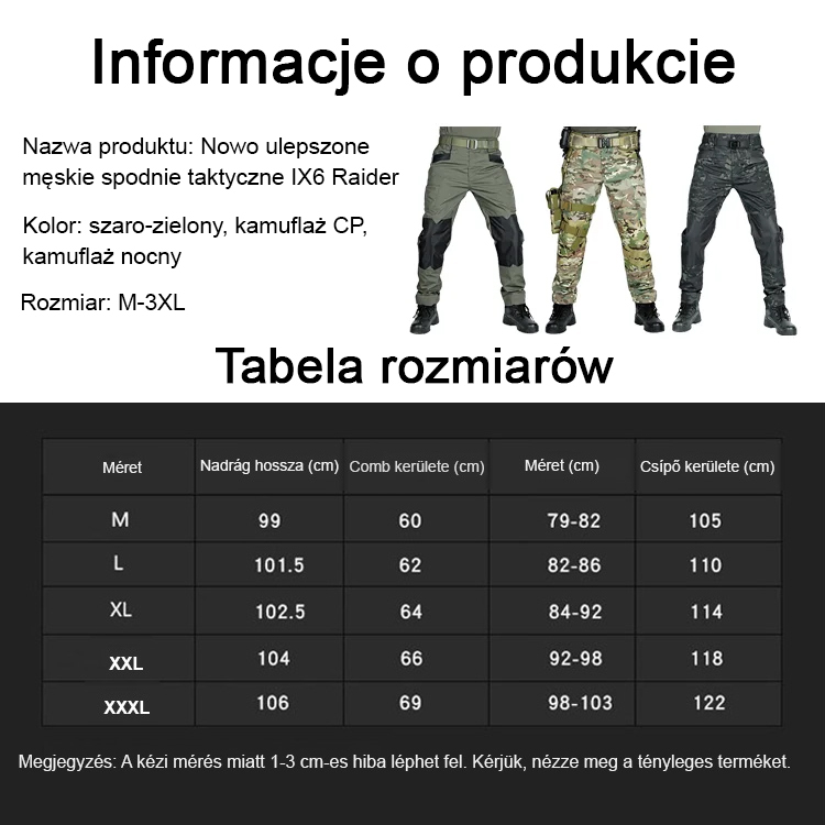 Nowe spodnie taktyczne IX6 Raider dla mężczyzn✨ Odporny na zarysowania, wytrzymały, wiatro- i wodoodporny